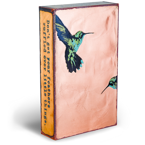 Llew - Spiritiles - Glass Over Copper - "Wing It" #067