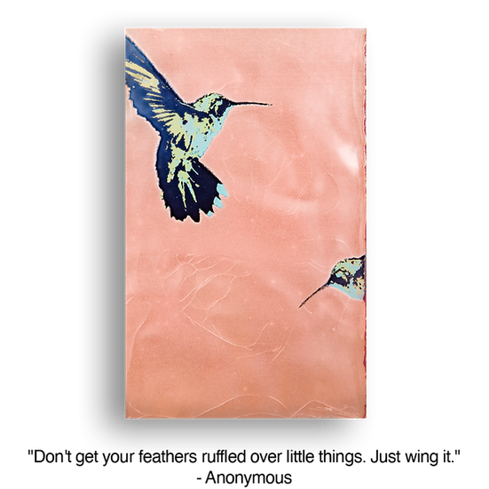 Llew - Spiritiles - Glass Over Copper - "Wing It" #067