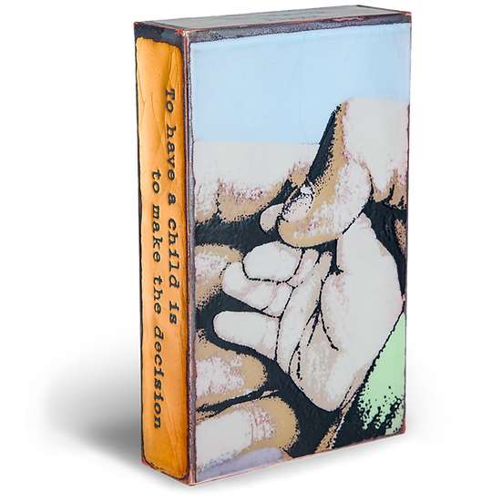 Llew - Spiritiles - Glass Over Copper - "Hello" #071
