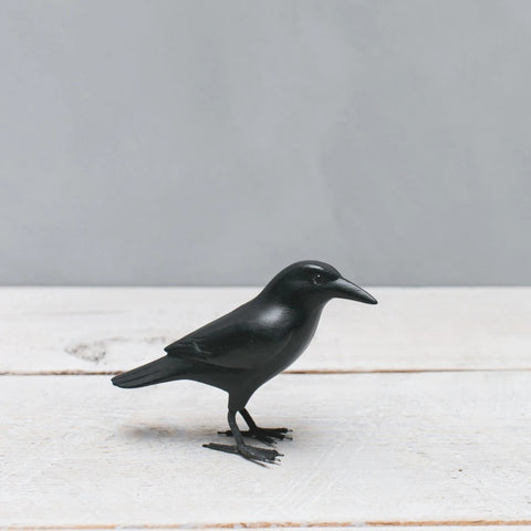 Aviologie - Bird Sculpture - Mini Crow (4") #MCW-111