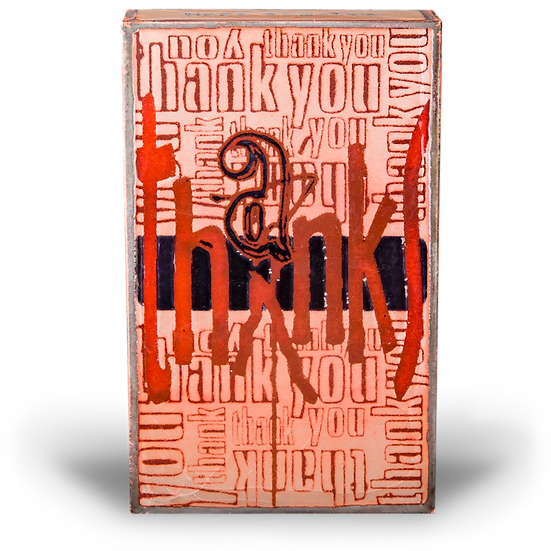 Llew - Spiritiles - Glass Over Copper - "Thanks" #083
