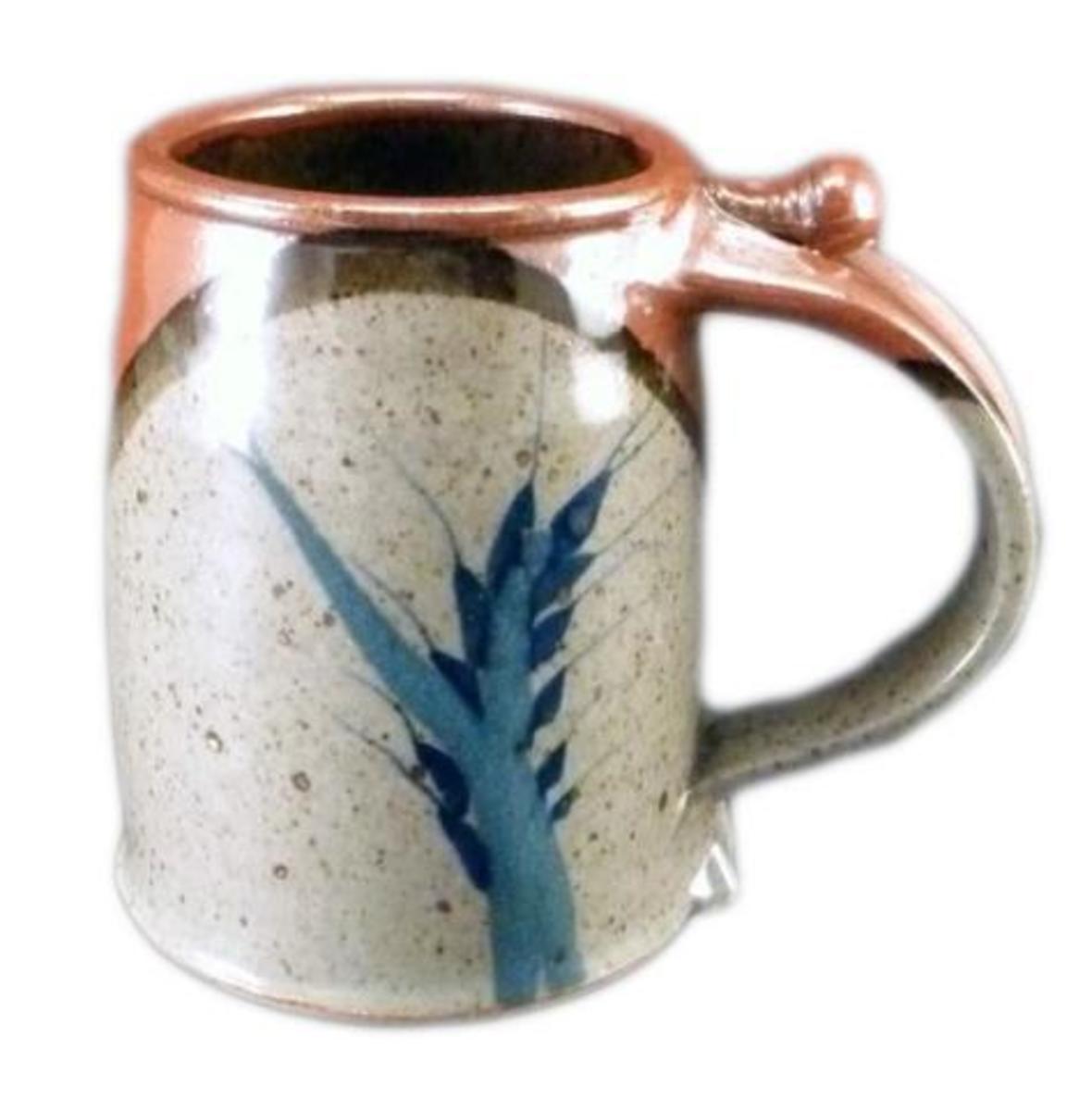 Brummell - Mug Tall Barrel - Celadon/Red Wheat