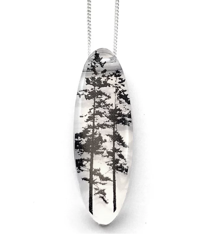 Black Drop Designs - Oval Forest Necklace