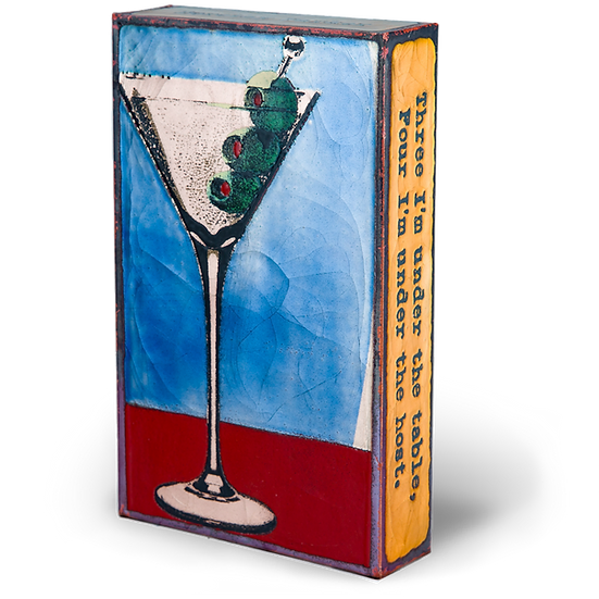 Llew - Spiritiles - Glass Over Copper - "Shaken" #151