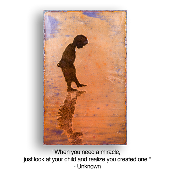 Llew - Spiritiles - Glass Over Copper - 'Miracle' #153