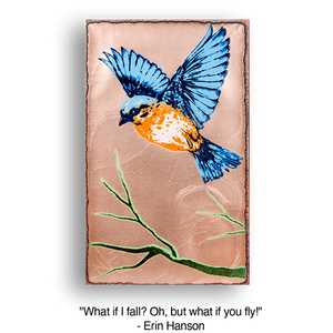 Llew - Spiritiles - Glass Over Copper - "Take Off!" #164