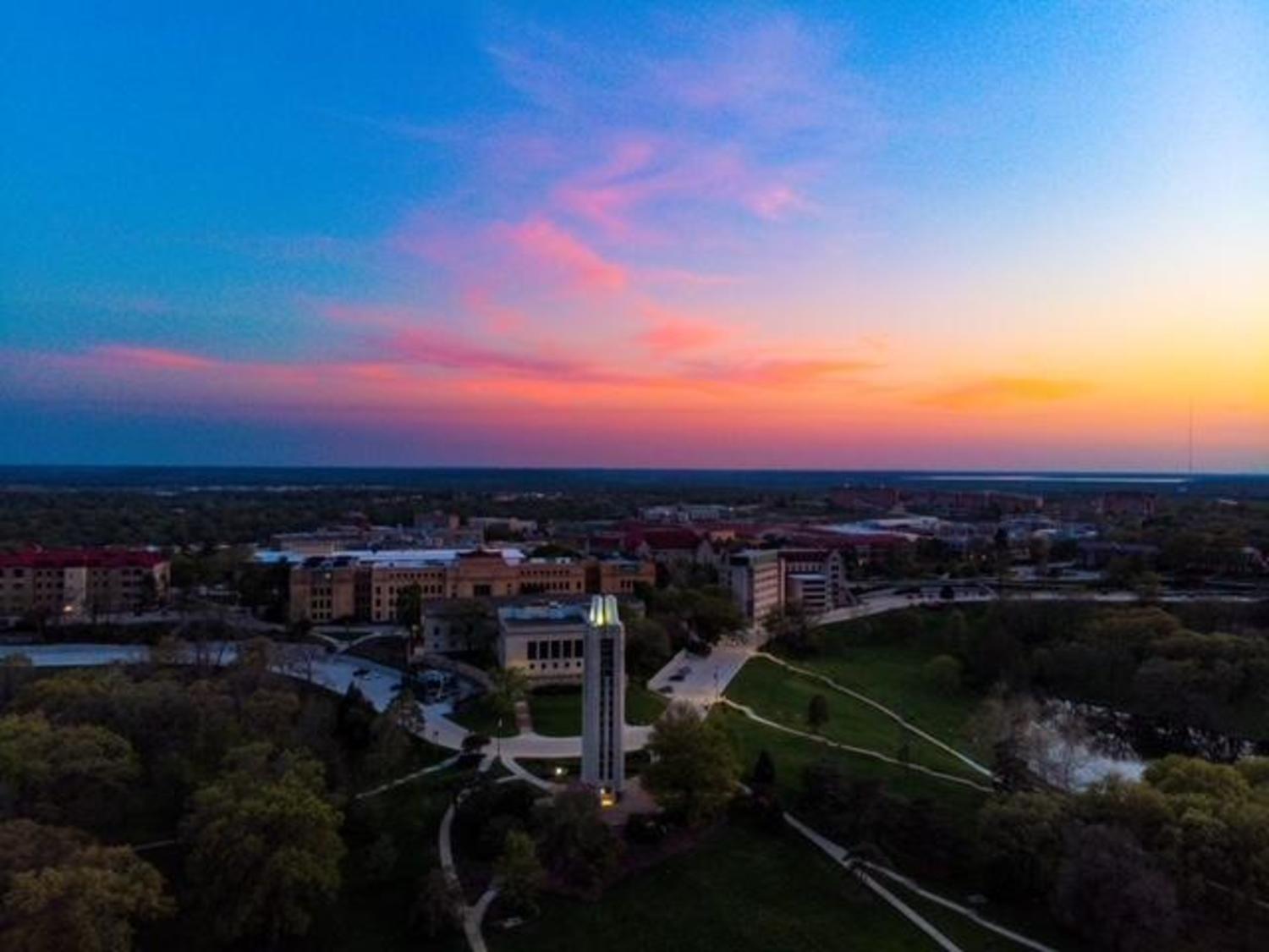 Drone Lawrence - Photograph - 18 x 24 - Campanile