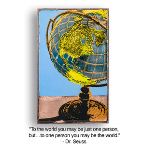 Llew - Spiritiles - Glass Over Copper - "Global" #187