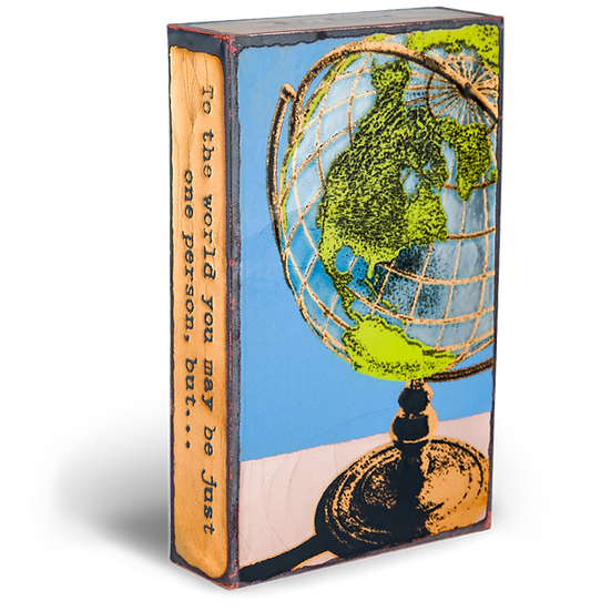 Llew - Spiritiles - Glass Over Copper - "Global" #187