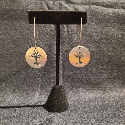 Dulces Jewelry - Earrings - Circle w/ Tree Cutout