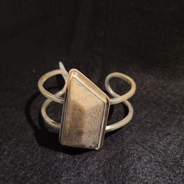 MeritMade - Bracelet - Fossilized Dinosaur Bone Cuff - Size Medium