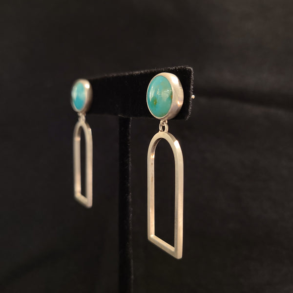 MeritMade - Earrings - Turquoise w/ Silver Dangles