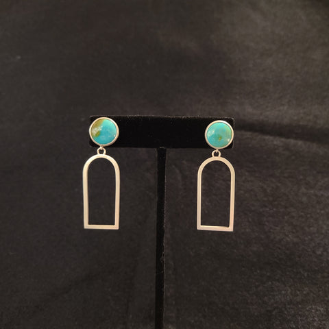 MeritMade - Earrings - Turquoise w/ Silver Dangles