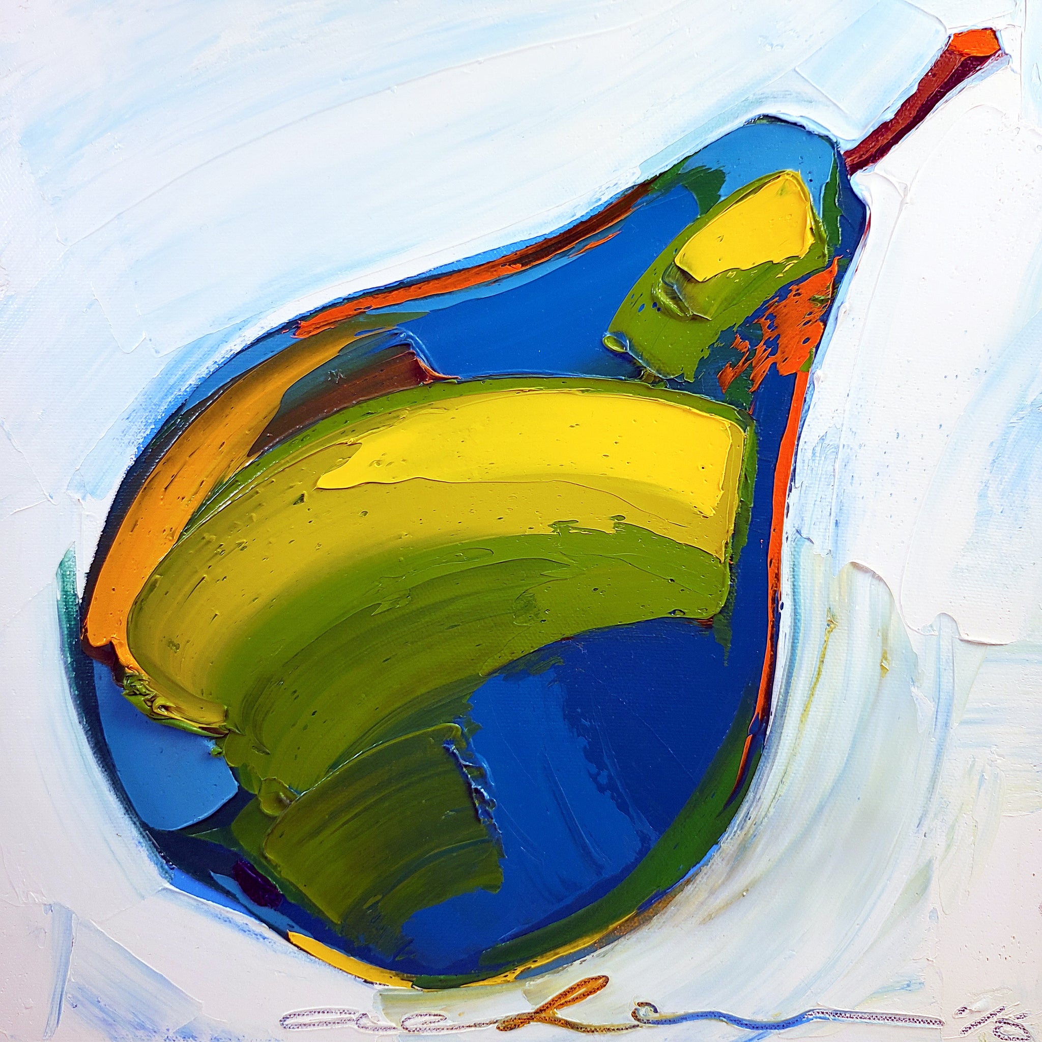 Chow - 12"x12" Oil Painting - "Pear of Savior"