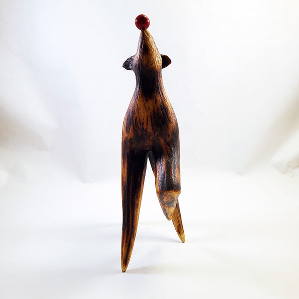 Broski - Sculpture - Dog Balancing Red Ball