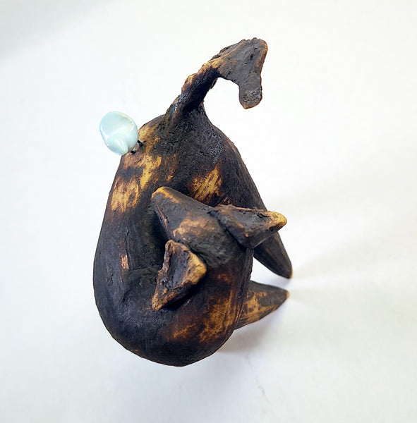 Broski - Sculpture - Dog at Play with White Bird on Back