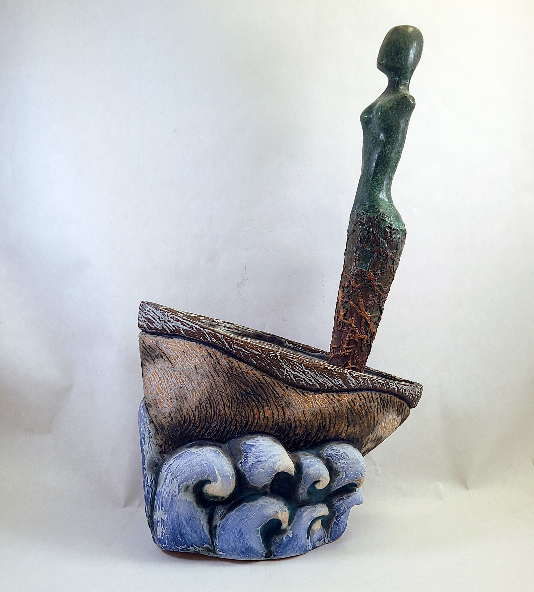 Broski - Sculpture - Boat on Waves - 'Liberate Your Fears/Take the Journey'