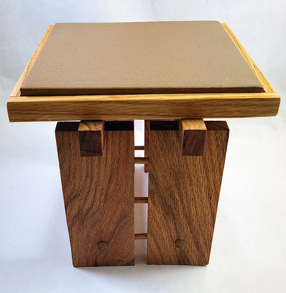 Ron Darmon - Plant Stand - Japanese Farmhouse (Dark Hickory/Ceramic)