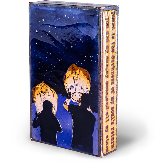 Llew - Spiritiles - Glass Over Copper - "Guiding Light" #243