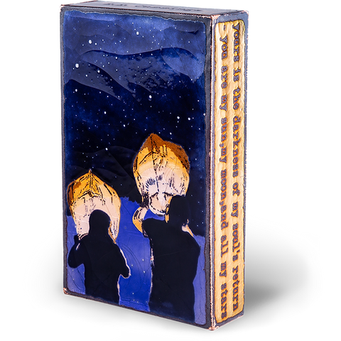 Llew - Spiritiles - Glass Over Copper - "Guiding Light" #243