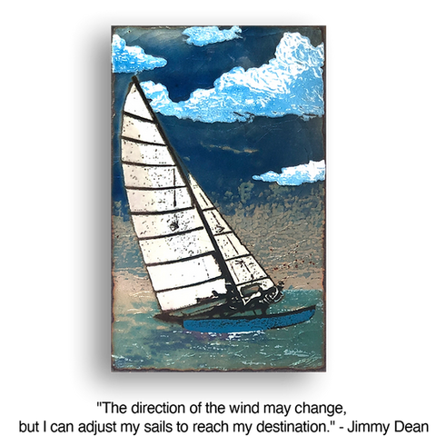 Llew - Spiritiles - Glass Over Copper - "Tack" #252