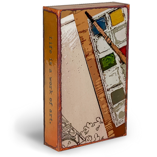 Llew - Spiritile - Glass Over Copper - "Brush Stroke" #255 (RETIRED)
