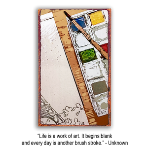 Llew - Spiritile - Glass Over Copper - "Brush Stroke" #255 (RETIRED)