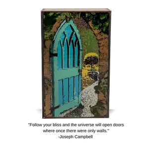 Llew - Spiritiles - Glass Over Copper - "Secret Garden" #261