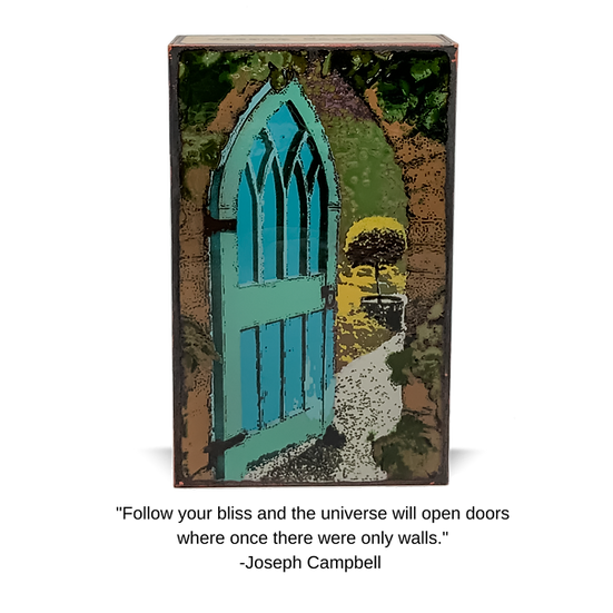 Llew - Spiritiles - Glass Over Copper - "Secret Garden" #261