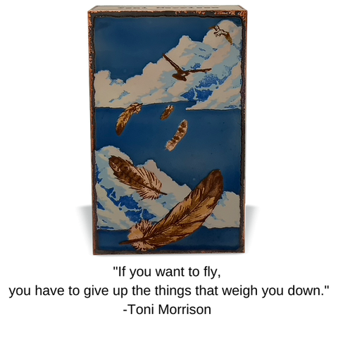 Llew - Spiritiles - Glass Over Copper - "Featherlight" #265 (RETIRED)