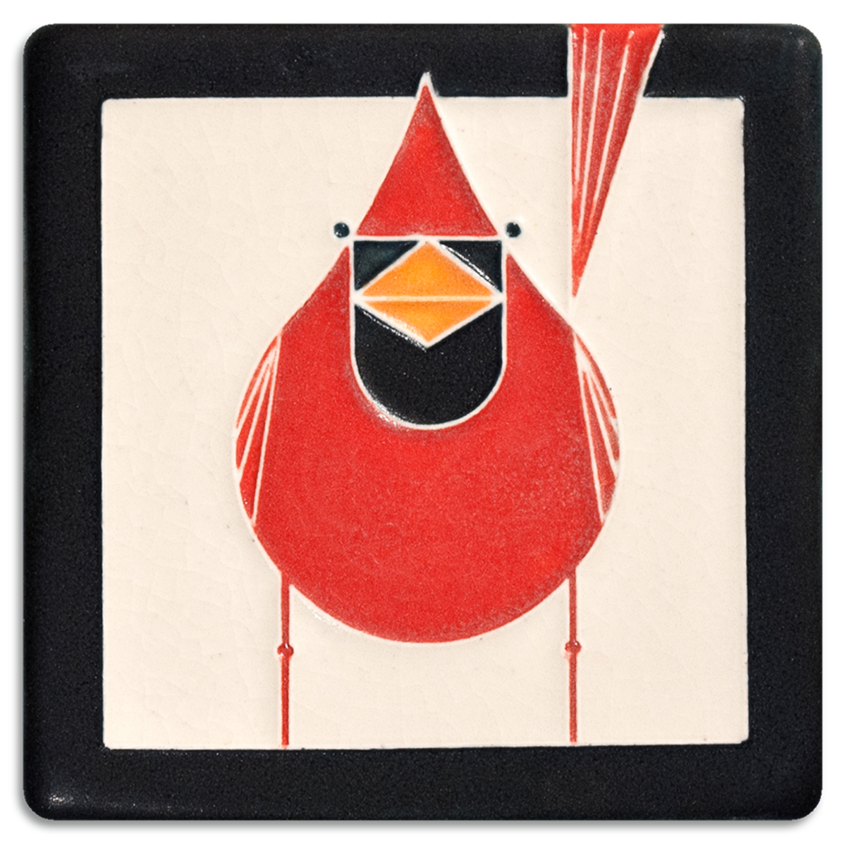 Motawi Tileworks - Tile 4"x4" - Cardinal Male