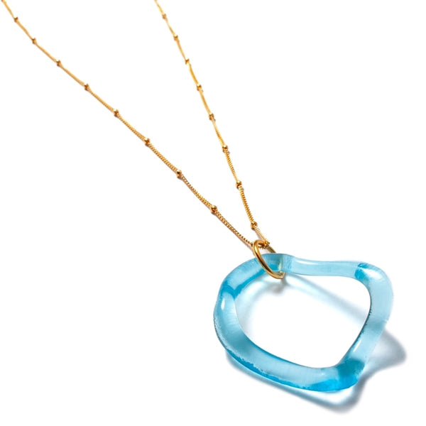 Smart Glass Recycled Jewelry - Necklace - Ruffle Gin Simple