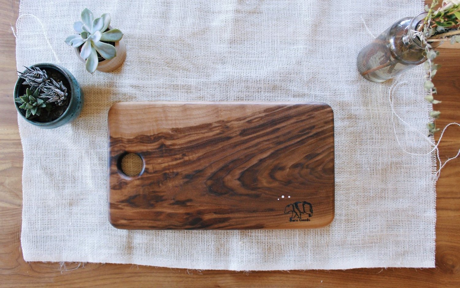 Bare Goods - Walnut Wood Board - 9 x 16 - Hole