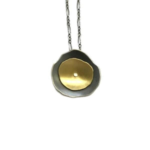 Crowder - Necklace - Small Flutter Pendant - Oxidized/Bi-Metal