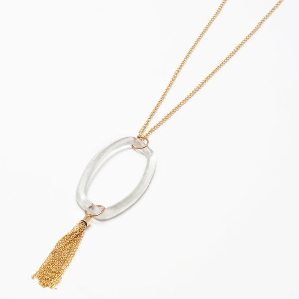 Smart Glass Recycled Jewelry - Necklace - Boutique Long Tassel - (G3022)