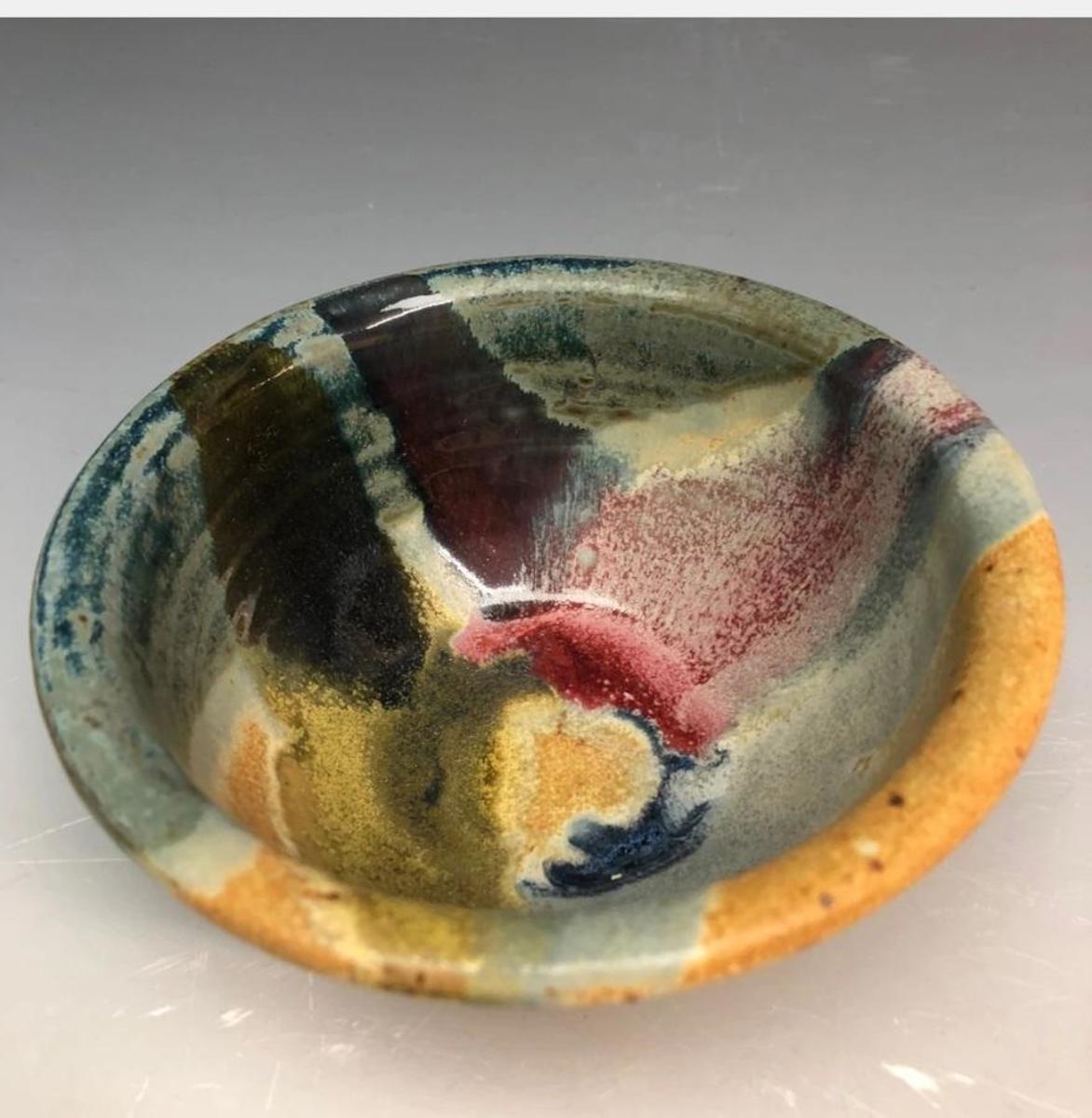 Ayers Pottery - Lil' Bowl (Red Splash)