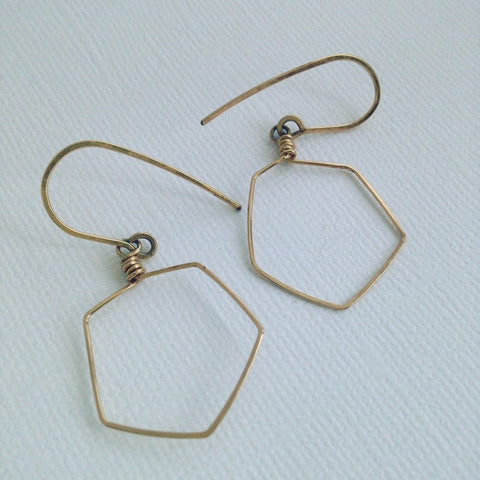 Finding Felicity - earrings sterling silver w/ rose Gold - hex