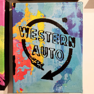 Van Leeuwen - Mixed Media Wall Hanging - Western Auto (6 " x 8")