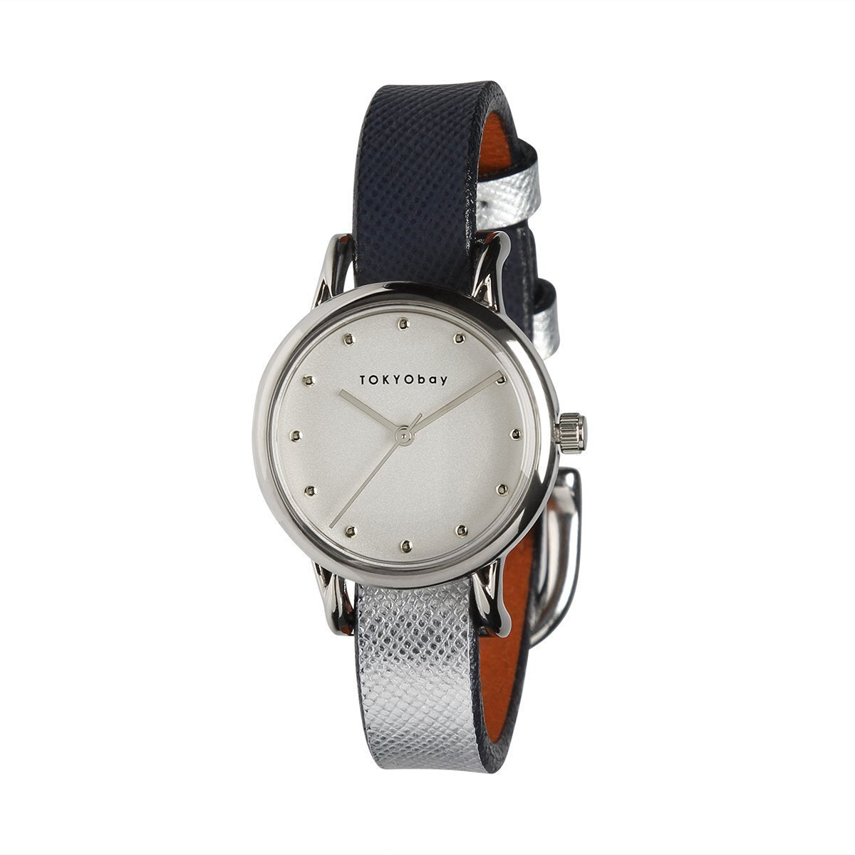 Tokyo Bay - Lily Navy with Silver Watch