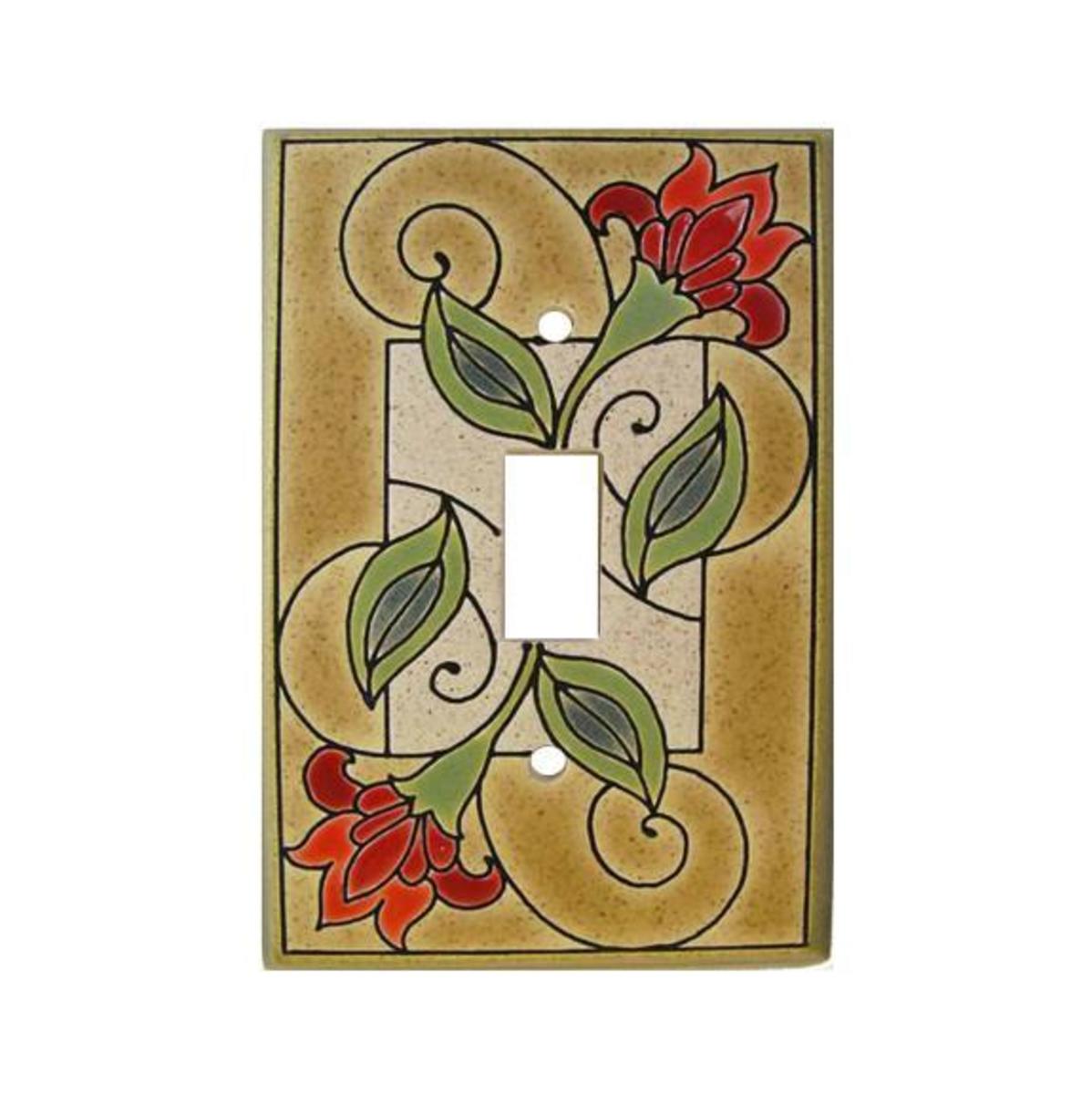 All Fired Up - Switchplate Single - Jacobean Flowers #AG265S