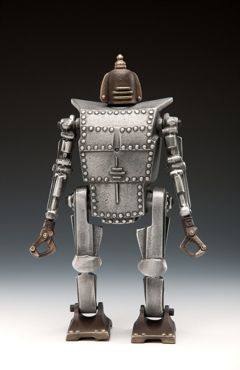 Nelles Studios - piggy bank cast aluminum & bronze - bob the robot