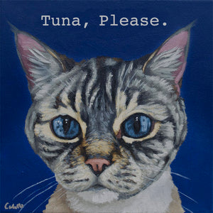 Corbello - Canvas Print on Wood - "Tuna, Please" #1 - 6 x 6