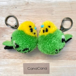 Canacana Gifts - Medium Keychain - Light Green Parakeet