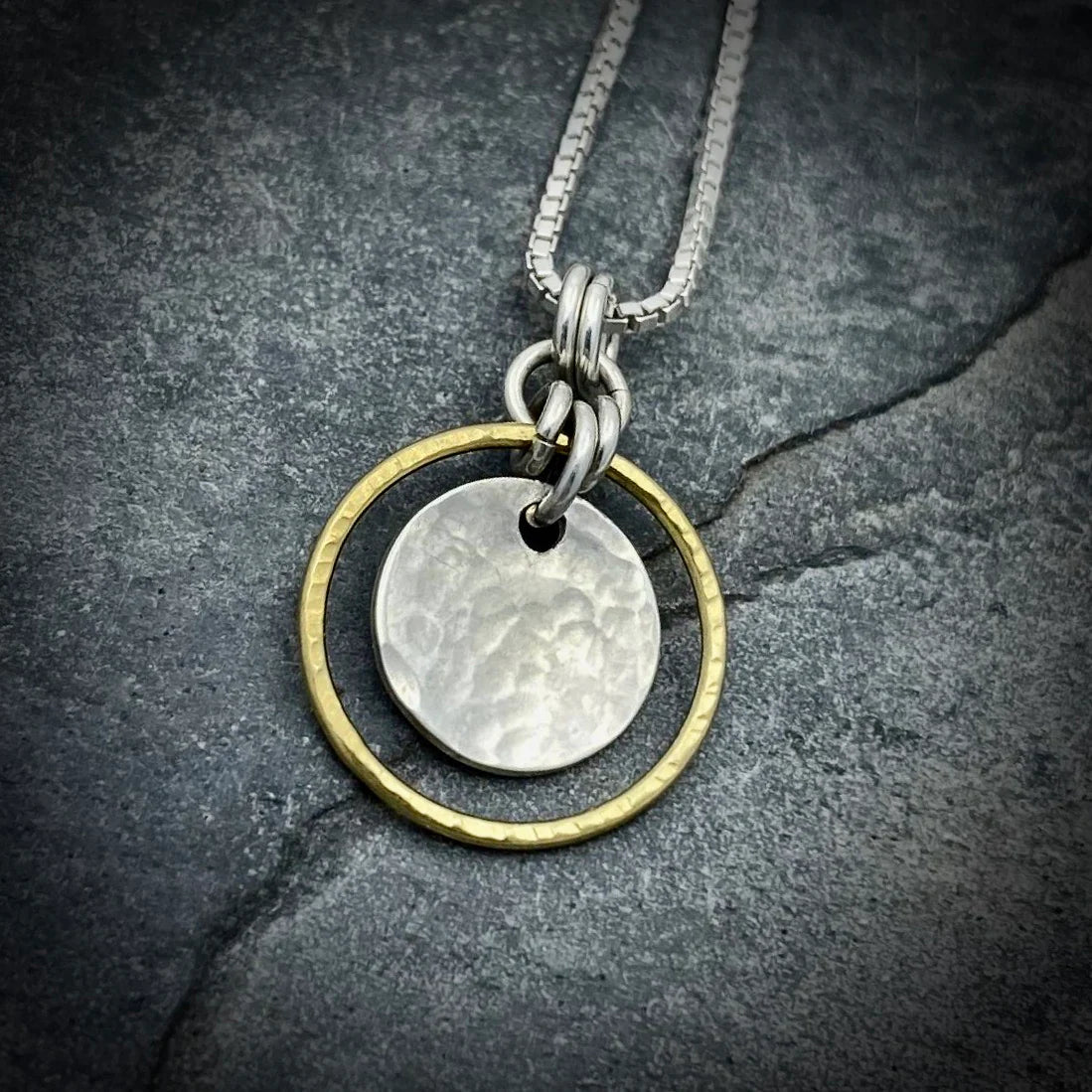 Nichole Collins - Necklace - Vermeil Circle and Disk #V200n