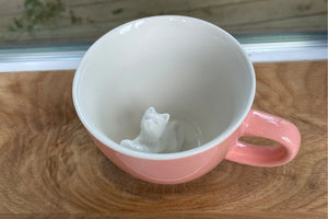 Creature Cups - 11 oz Mug - Cat Stretch (Peach)