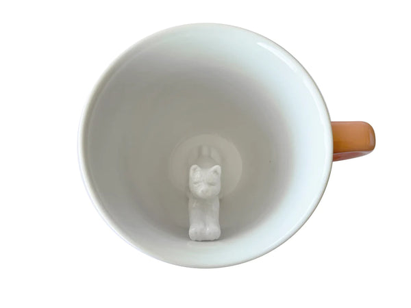 Creature Cups - 11 oz Mug - Cat Stretch (Peach)