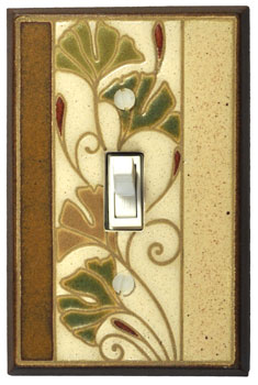 All Fired Up - Single Switchplate - "Ginkgo"