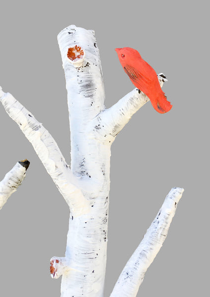 Meya - Wall Sculpture - Aspen Branch w/ Birds