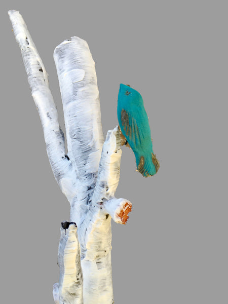 Meya - Wall Sculpture - Aspen Branch w/ Birds