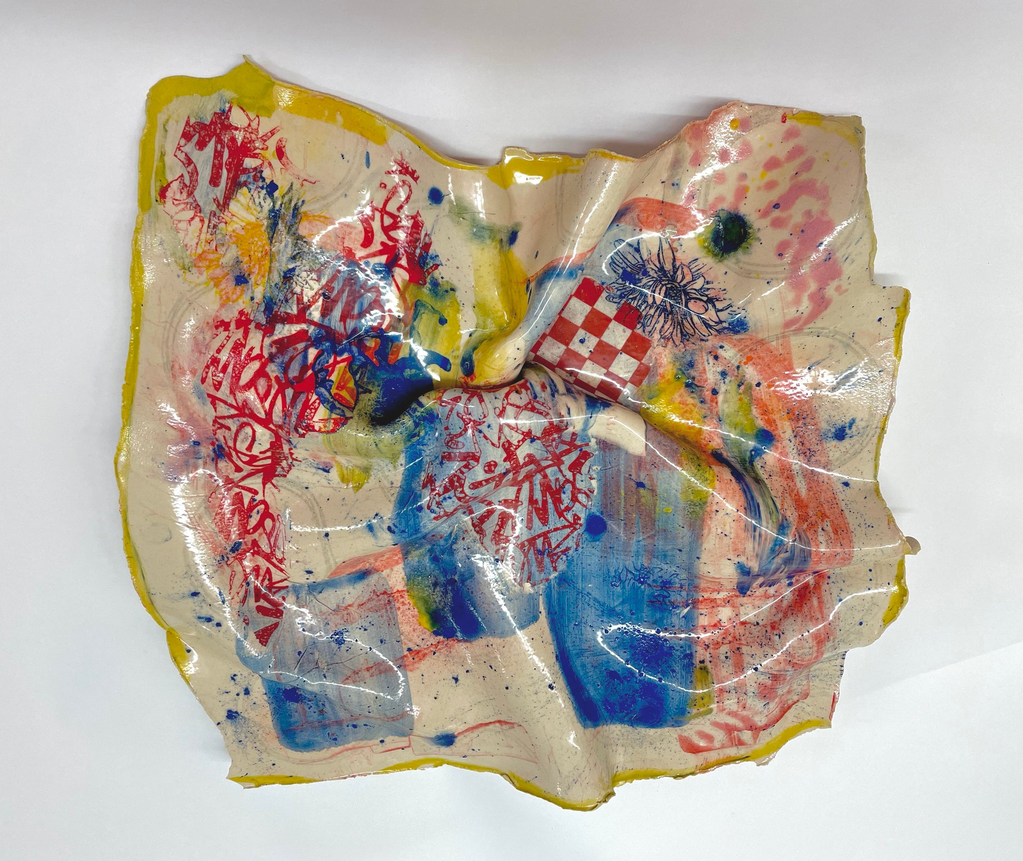 Chandra Beadleston - Ceramic Wall Hanging - Crumple